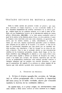 TRATADO SUCINTO DE METKICA GRIEGA 1. Si