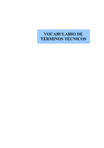VOCABULARIO DE TÉRMINOS TÉCNICOS