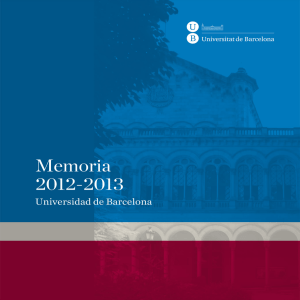 Memoria 2012-2013 - Universitat de Barcelona