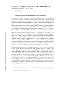 Capítulo V: La fundación del Banco Central del Ecuador y su