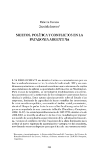 SujetoS, política y conflictoS en la patagonia argentina