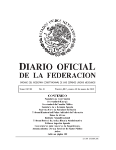 contenido - Diario Oficial de la Federación