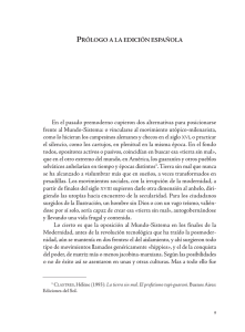 PRÓLOGO A LA EDICIÓN ESPAÑOLA En el pasado premoderno