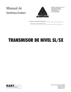 transmisor de nivel sl/sx - Anderson