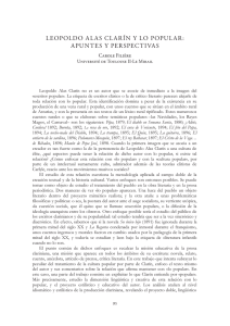 8. Leopoldo Alas Clarín y lo popular: apuntes y perspectivas, por