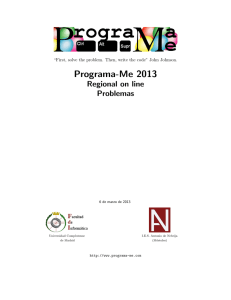 Cuadernillo de problemas del On Line de ProgramaMe 2013 en la