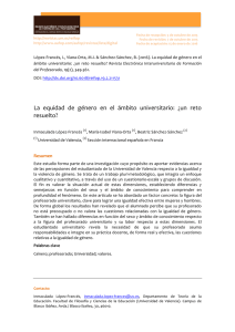 La equidad de género en el ámbito universitario
