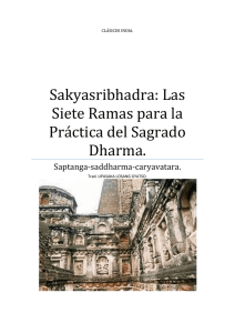 Las Siete Ramas para la Práctica del Sagrado Dharma.