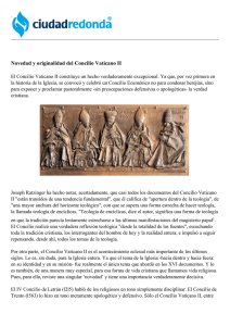 Novedad y originalidad del Concilio Vaticano II