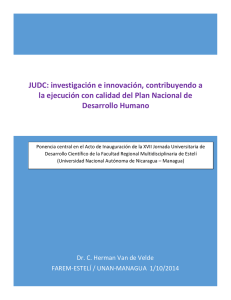 JUDC: investigación e innovación, contribuyendo a