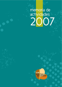 Memoria de Actividades 2007