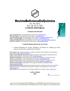 Redactores - Revista Boliviana de Química