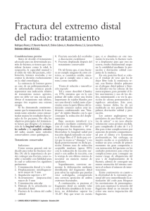 Fractura del extremo distal del radio: tratamiento