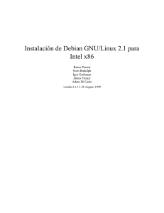Instalación de Debian GNU/Linux 2.1 para Intel x86