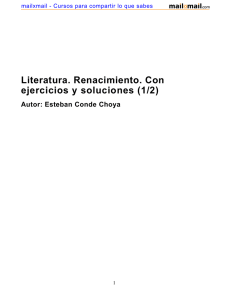 Literatura del Renacimiento: Curso con Ejercicios y Soluciones