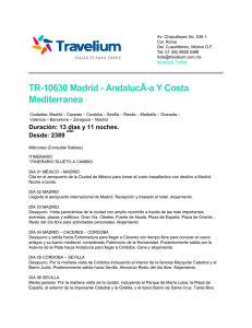 TR-10630 Madrid - AndalucÃ-a Y Costa Mediterranea