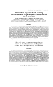 Effect of an organic shock loading on endogenous denitrification in