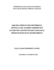 anàlisis jurìdico para reformar el artículo 4 del acuerdo