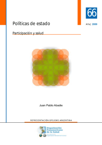 Políticas de estado - Representación OPS/OMS en Argentina