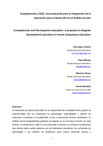 Competencias y EpD: una propuesta para la integración de la