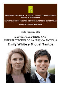 Emily White y Miguel Tantos - Conservatorio Superior de Música de