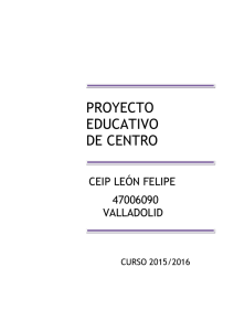 Proyecto Educativo - ceip leon felipe