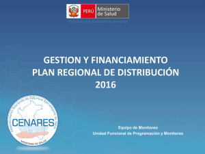 gestion y financiamiento plan regional de - Digemid