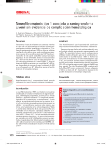 Neurofibromatosis tipo 1 asociada a xantogranuloma juvenil sin