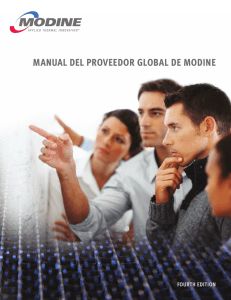 Manual del proveedor global de Modine