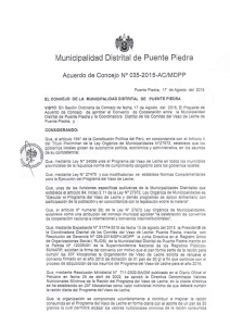 Acuerdo de Concejo N° 035-2015-MDPP