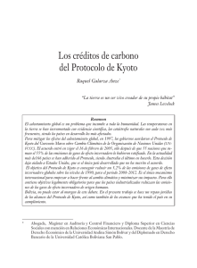 Los créditos de carbono del Protocolo de Kyoto