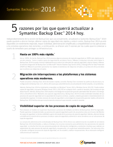 razones por las que querrá actualizar a Symantec Backup Exec