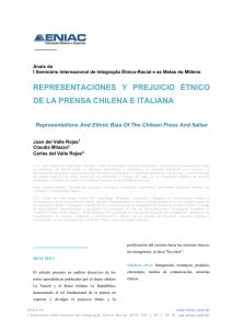 representaciones y prejuicio étnico de la prensa chilena e italiana
