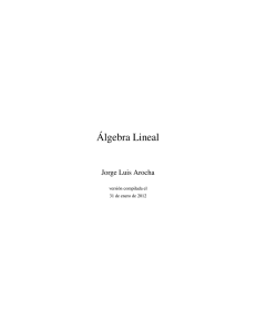 Algebra Lineal - Home Page of Jorge Luis Arocha Pérez