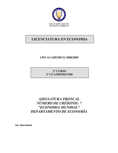 economia mundial - Departamento de Economía