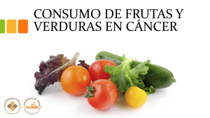 consumo de frutas y verduras en cáncer