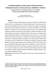 la prensa española como fuente histórica para el problema de tacna
