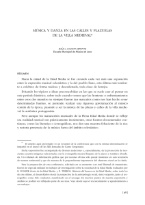4. Música y danza en las calles y plazuelas de la villa medieval, por