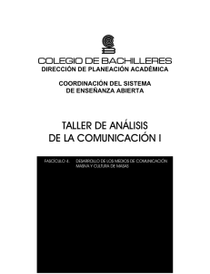 TALLER DE ANÁLISIS DE LA COMUNICACIÓN I