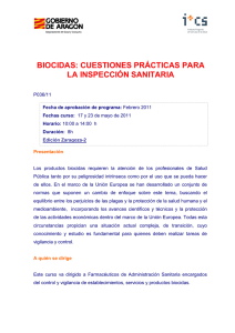 ZARAGOZA 2 Programa formativo biocidas 2011