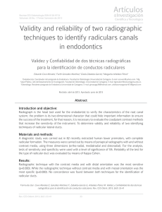 Validity and reliability of two radiographic techniques to identify