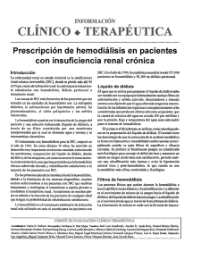 Prescripción de hemodiálisis en pacientes con insuficiencia renal