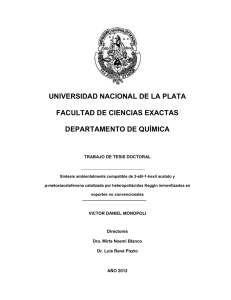 UNIVERSIDAD NACIONAL DE LA PLATA FACULTAD DE