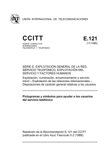 Rec. UIT-T E.121 - PICTOGRAMAS Y S.MBOLOS PARA