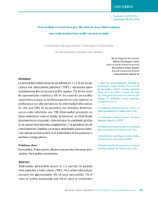 Pericarditis Constrictiva por Mycobacterium Tuberculosis, una