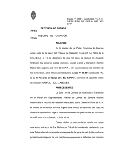 sentencia (59881). - Poder Judicial de la Provincia de Buenos Aires