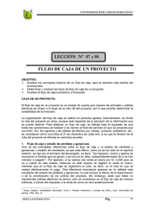FLUJO DE CAJA DE UN PROYECTO LECCIÓN Nº 07 y 08