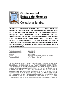 acuerdo número 024/09 del c. procurador general