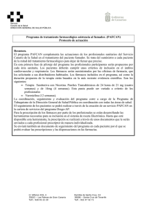 Programa de tratamiento 2013. Protocolo