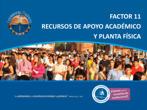 11.Factor RECURSOS DE APOYO Y PLANTA FÍSICA